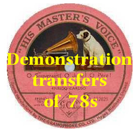 Demonstration transfers
                          of 78s