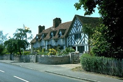 Mary Arden's House at Wilmcote, a village a couple of miles outside Stratford - she was Shakespeare's mother: 1976.