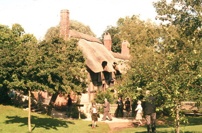 Anne Hathaway's Cottage from the orchard beyond the house: August 1968.