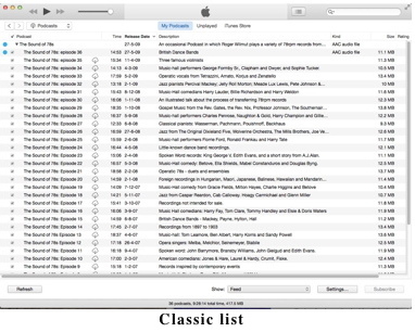 iTunes Classic List