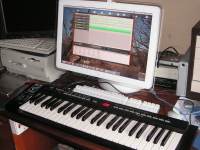 Computer and music keyboard