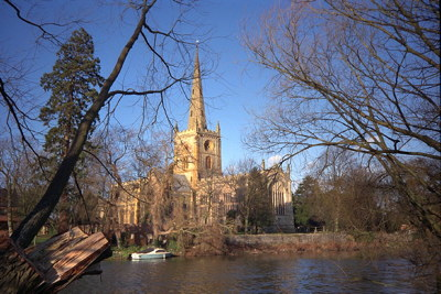 Holy Trinity Church (where Shakespeare is buried): around 1990.